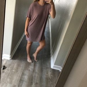 Brandy Melville purple white stripe t-shirt dress